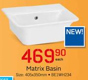 Matrix Basin BE1WH234-405x350mm