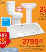 White Bouquet Bath Set XXWH10047-Per Set