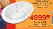 Arena 6-Jet Jacuzzi Bath AQWHAR1800C-1800x960mm
