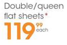 Double/Queen Flat Sheets-Each