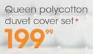 Queen Polycotton Duvet Cover Set