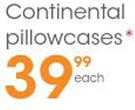 Continental Pillowcases-Each