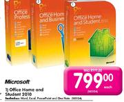 Microsoft Office Home And Student 2010 Each