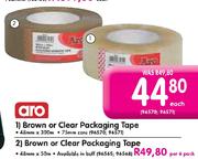 Aro  Brown Or Clear Packaging Tape Per 6 Pack