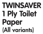 Twinsaver 1 Ply Toilet Paper (All Variants)-Each