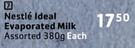 Nestle Ideal Evaporated Milk Assorted-380g Each