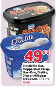 Nestle Kit Kat, Peppermint Crisp, Bar-One, Dialite, Jive Or Milkybar Ice Cream-1.5L Each
