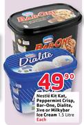 Nestle Kit Kat,Peppermint Crisp,Bar-One,Dialite,Jive Or Milkybar Ice Cream-1.5L Each