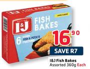 I&J Fish Bakes Assorted-360g Each