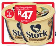 Stork Country Medium Fat Spread Tub-2 x 1Kg