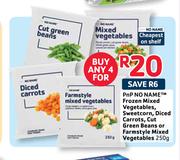 Frozen Mixed Vegetables,Sweetcorn,Diced Carrots,Cut Green Beans Or Farmstyle Mixed Vegetables-250g
