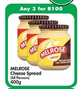 Melrose Cheese Spread (All Flavours)-3 x 400g