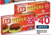 I&J Beefers Beef Patties-2X500g