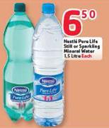 Nestle Pure Life Still Or Sparkling Mineral Water - 1.5Ltr Each