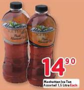 Manhattan Ice Tea Assorted - 1.5Ltr Each