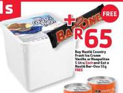 Buy Nestle Country Fresh Ice Cream Vanilla Or Neapoliten-5Ltr Each And Get A Nestle Bar-One-55g Free