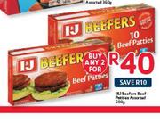 I&J Beefers Beef Patties Assorted-2x500g