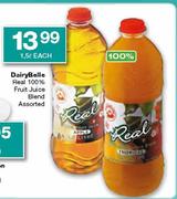 Dairy Belle Real 100% Fruit Juice Blend Assorted-1.5Ltr
