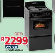 Defy 3 Plate Plug In Stove