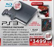 PS3 Console Package + Gran Turismo 5 + God of War