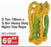 5 Ton 18mm x 3.6m Heavy Duty Nylon Tow Rope