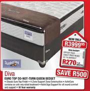 Slimberland Diva Euro Top Do-Not-Turn Queen Bedset 