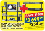  Roma Entertainment Unit Plus Coffee Table