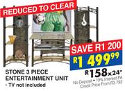 Stone 3 Piece Entertainment Unit 