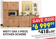  Misty Oak 5 Piece Kitchen Scheme