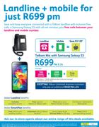 Telkom Mix With Samsung Galaxy S5+Landline