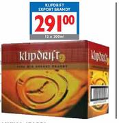 Klipdrift Export Brandy-12x200ml