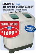Amber 9Kg Twin Tub Washing Machine TT280P