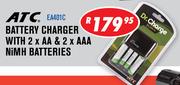 ATC Battery Charger With 2xAA & 2x AAA Nimh Batteries EA401C
