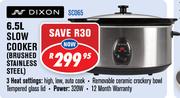 Dixon 6.5L Stainless Steel Slow Cooker SCO65