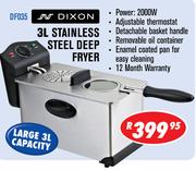 Dixon 3L Stainless Steel Deep Fryer DF035