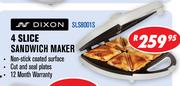 Dixon 4 Slice Sandwich Maker SLS8001S