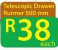 Telescopic Drawer Runner-500mm Each