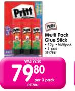 Pritt Multi Pack Glue Stick - Per 3 Pack