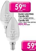 Flash Lighting Candle LED E14 Warm White-Each