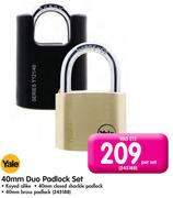 Yale 40mm Duo Padlock Set-Per Set