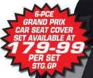 Stingrey Grand Prix 6 Pce Seat Cover Set-Per Set