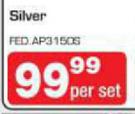Auto Kraft 4 Pce PVC Shining Car Mat Sets Silver-Per Set