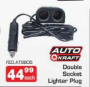 Auto Kraft Double Socket Lighter Plug-Each