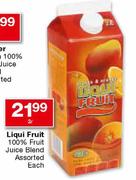 Liqui Fruit 100% Fruit Juice Blend Assorted Each-2ltr