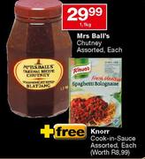 Mrs Ball's Chutney Assorted Each-1.1kg