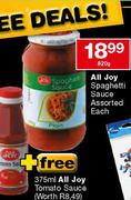 All Joy Spaghetti Sauce Assorted Each-820g