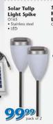 Eurolux Solar Tulip Light Spike Pack Of 2