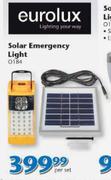 Eurolux Solar Emergency Light-Per Set