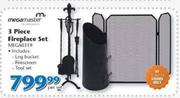 Megamaster 3 Piece Fireplace Set-Per Set