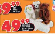Snuggle Up Soft Water Bottles Assorted-750ml Each